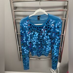 Windsor Long Sleeve Sparkly Mesh Top